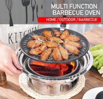  Korean round barbecue oven	