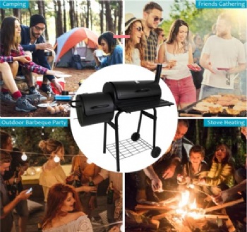  Son mother outdoor barbecue grill grill courtyard charcoal barbecue grill grill box	